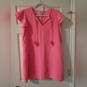 Vineyard Vines Bright Pink Cotton Dress